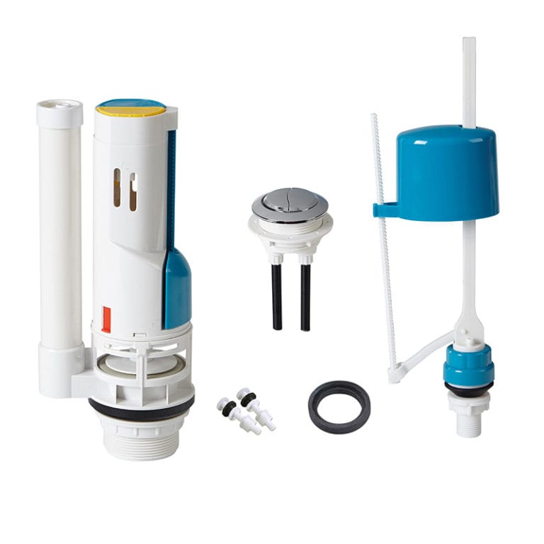 Toilet tank repair kits with adjustable anti-syphon design fill valve